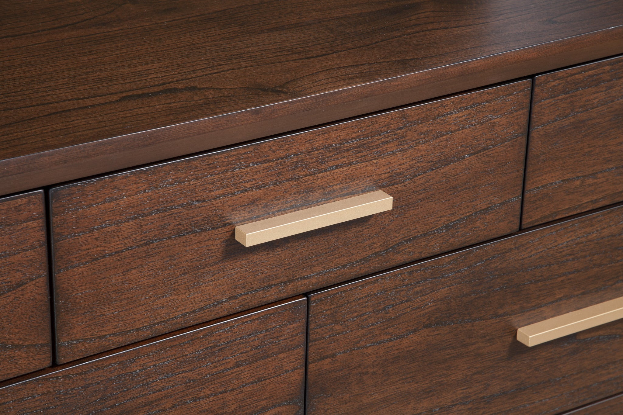 60" Walnut Solid Wood Seven Drawer Double Dresser - GreatEagleInc