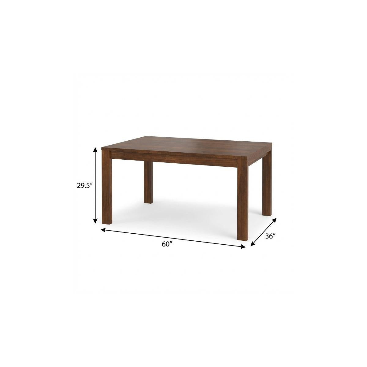 60" Walnut Wood Butterfly Leaf Extendable Dining Table Homeroots Kitchen & Dining
