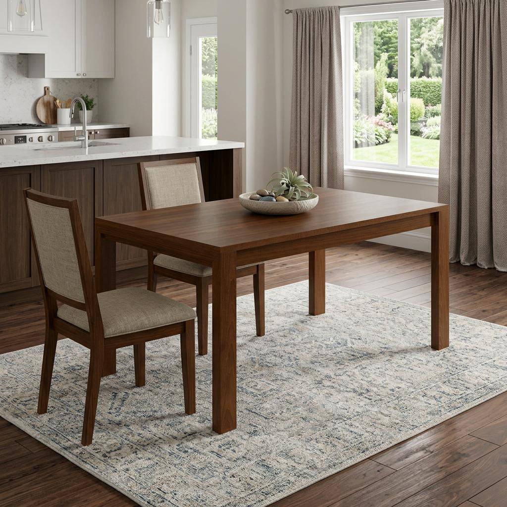 60" Walnut Wood Dining Table Homeroots Kitchen & Dining