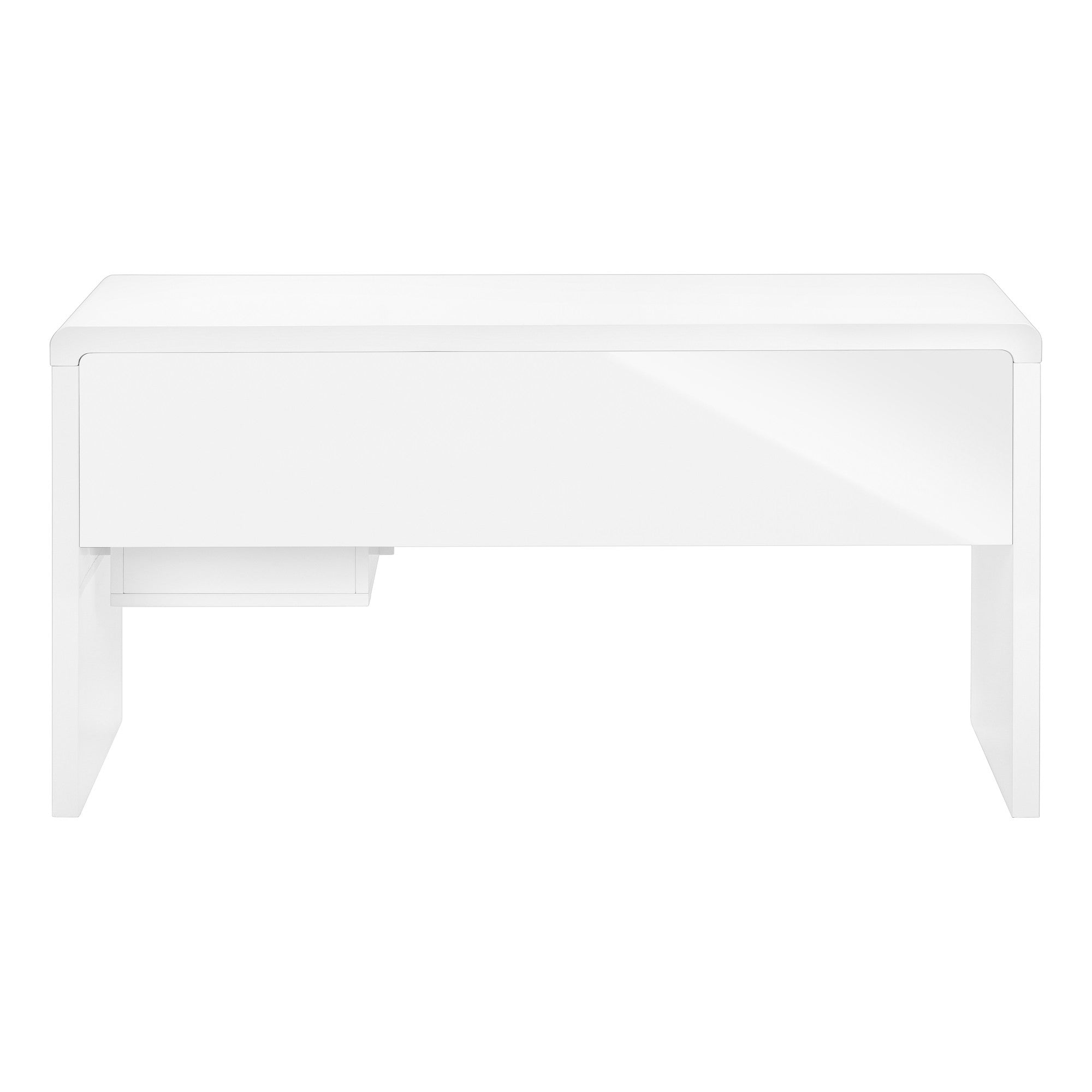 60" White Computer Desk With Two Drawers Homeroots Office