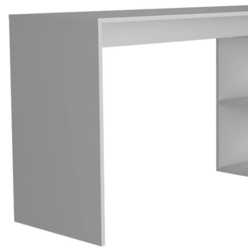 60" White L Shape Computer Desk Homeroots Office