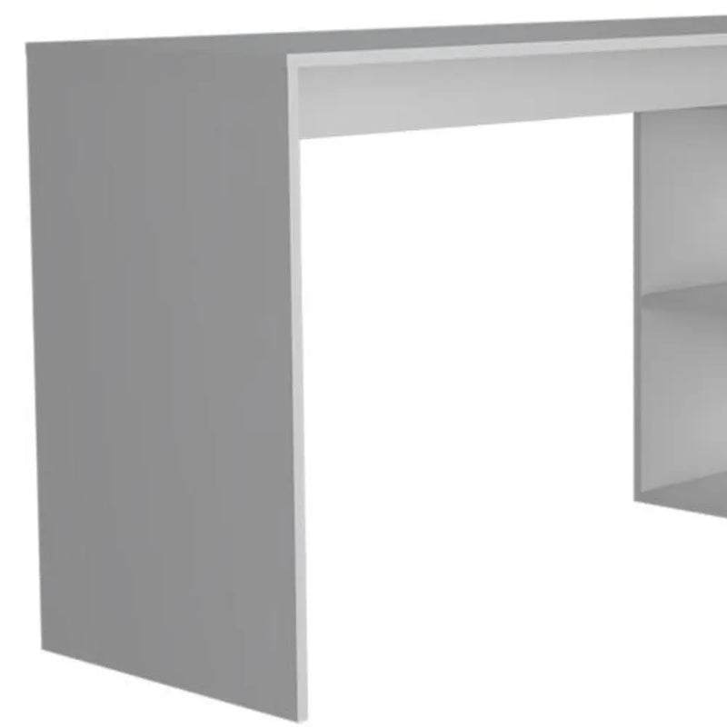 60" White L Shape Computer Desk Homeroots Office