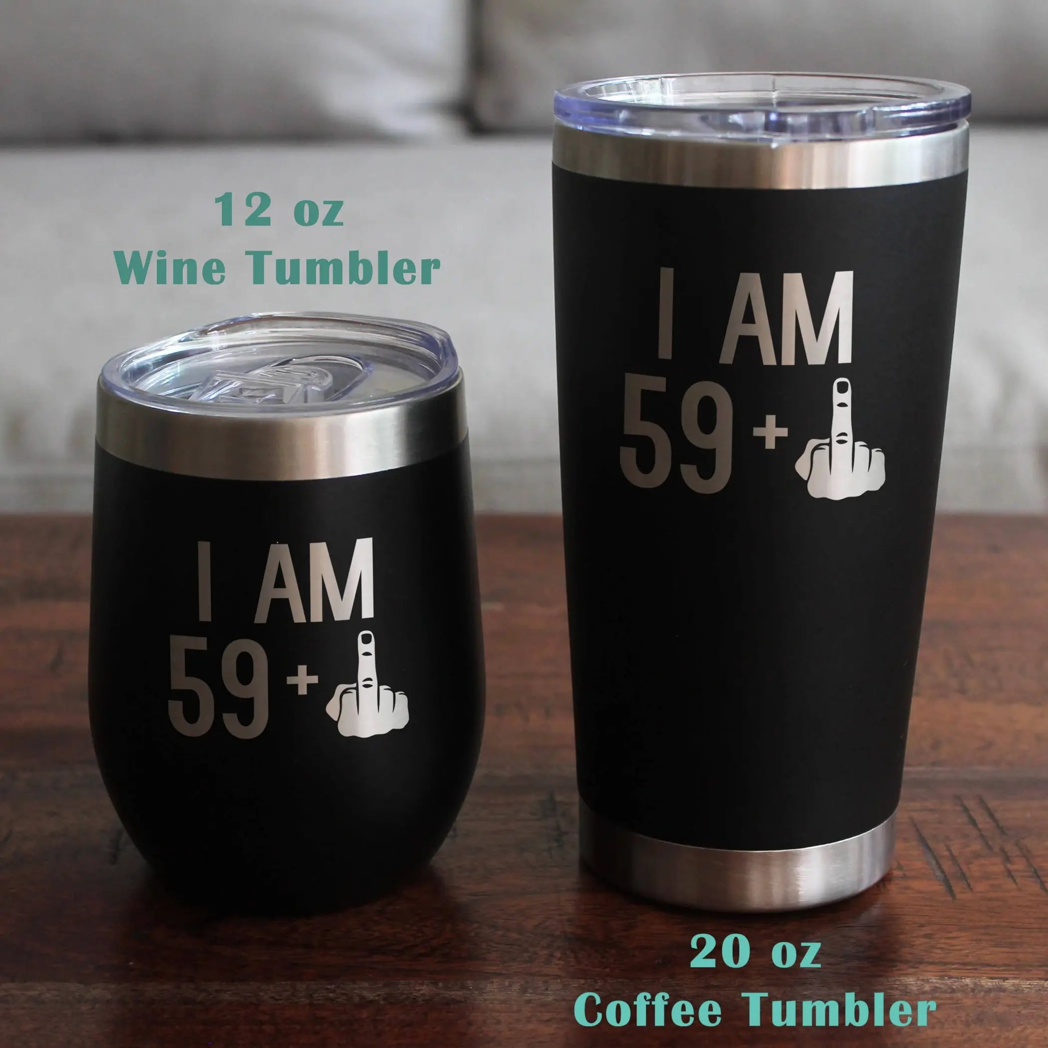 60th Birthday Gifts - 59 Middle Finger Beer Can Pint Glass Bevvee