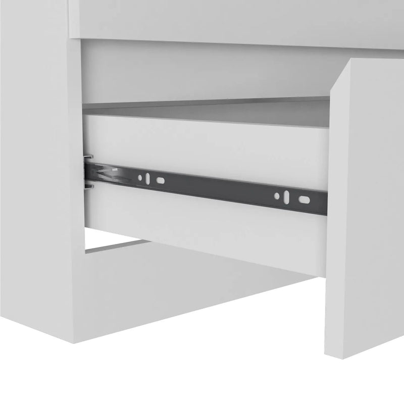61" White Six Drawer Double Dresser Homeroots Bed & Bath