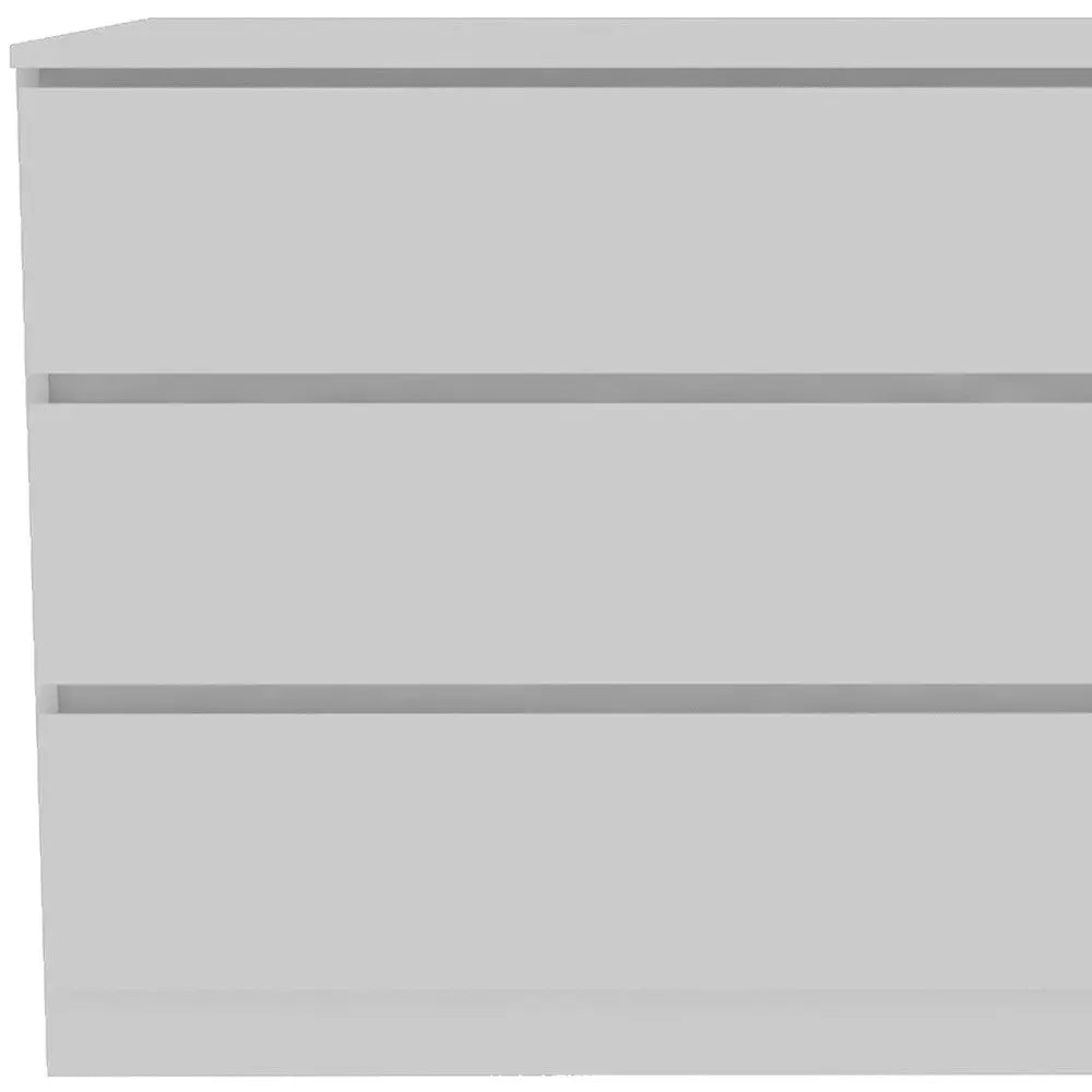 61" White Six Drawer Double Dresser Homeroots Bed & Bath
