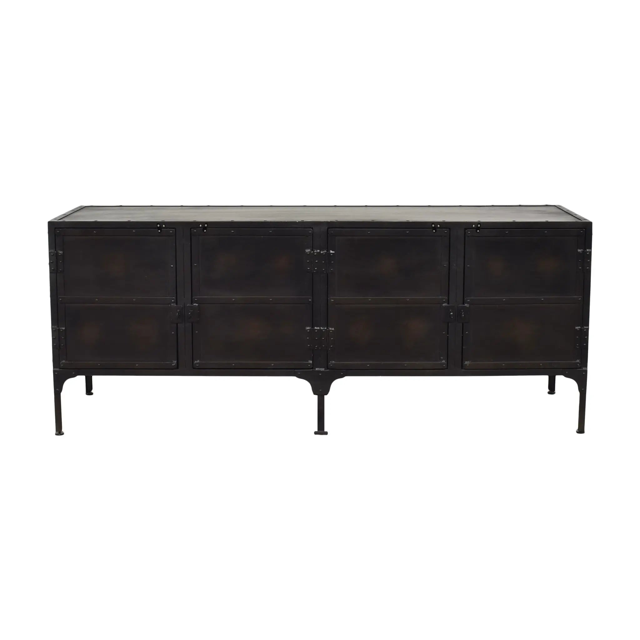 62" Black Iron Sideboard Console Cabinet Homeroots Kitchen & Dining
