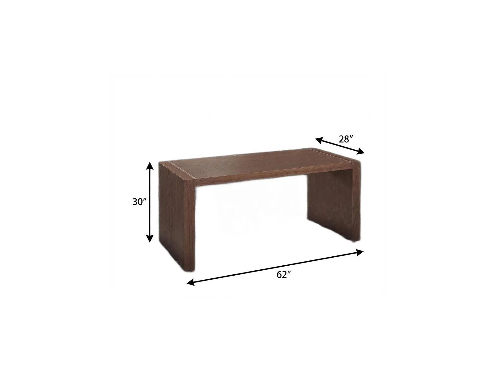 62" Brown Wood Computer Desk Homeroots Office