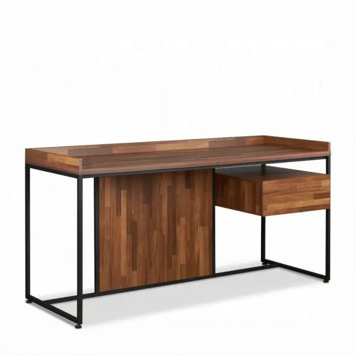 62" Brown and Black Computer Desk Homeroots Office