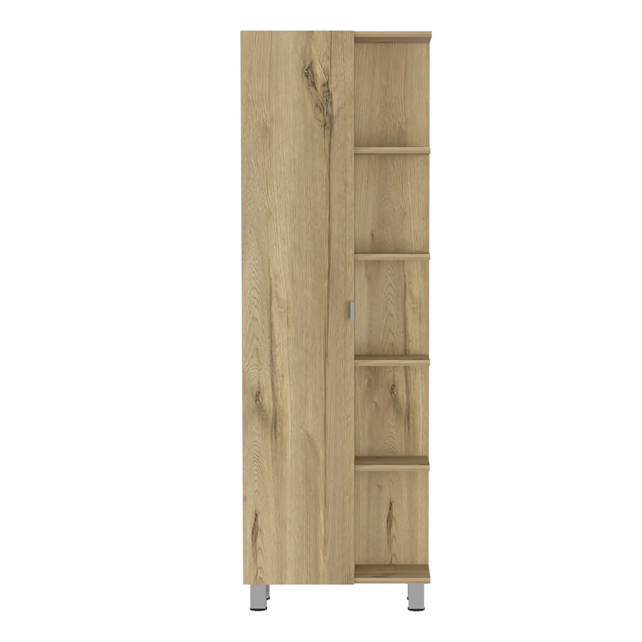 62" Oak Wood Pantry Or Storage Closet - GreatEagleInc