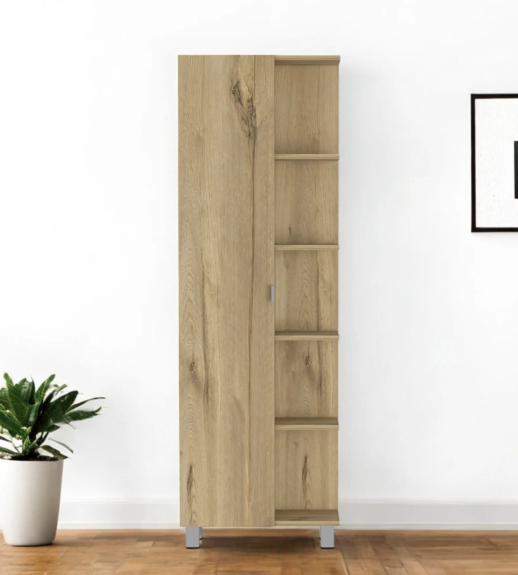 62" Oak Wood Pantry Or Storage Closet - GreatEagleInc