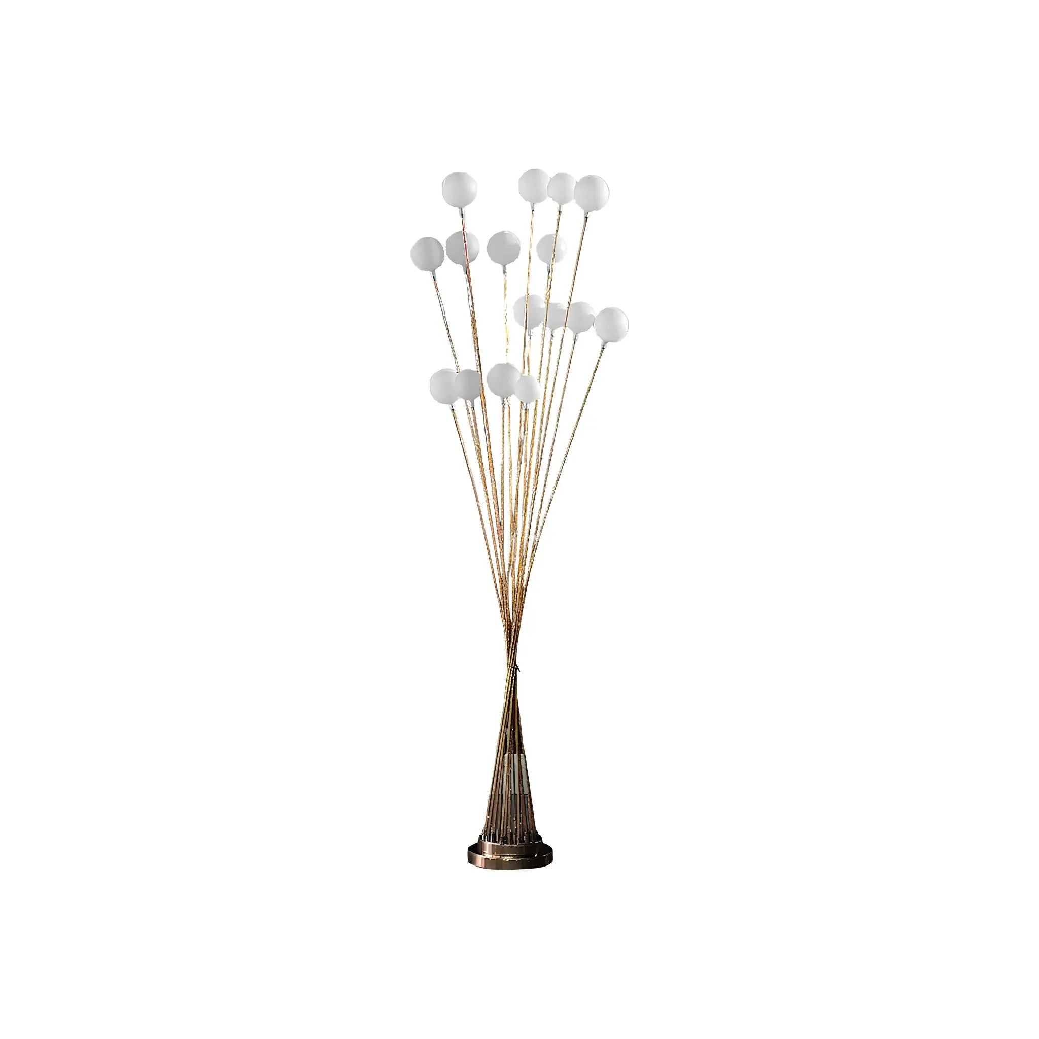 62" Yellow 16 LED Novelty Floor Lamp With White Homeroots Lighting