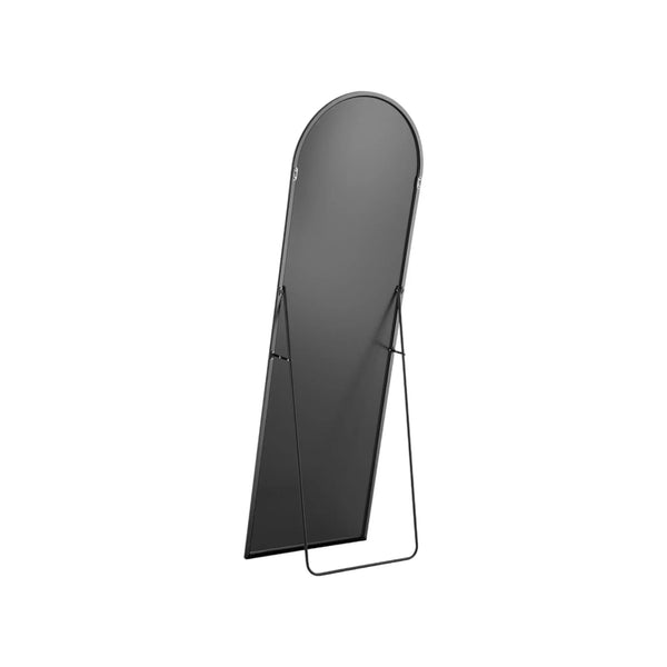 63" Black Metal Arch Freestanding and Wall Mount Framed Full Length Mirror Homeroots Bed & Bath