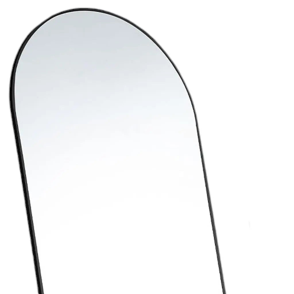 63" Black Metal Arch Freestanding and Wall Mount Framed Full Length Mirror Homeroots Bed & Bath