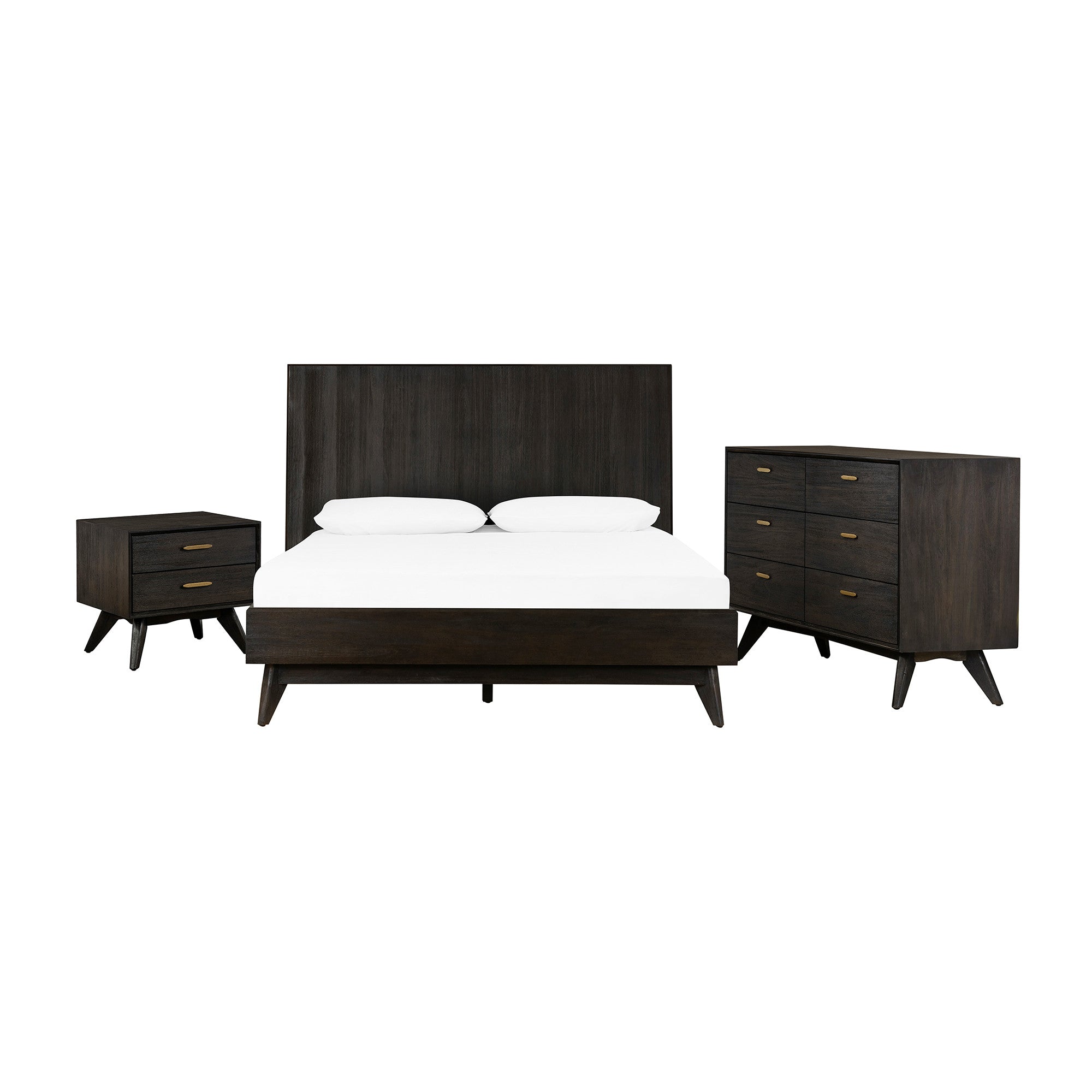 63" Brown Solid Wood Six Drawer Dresser - GreatEagleInc