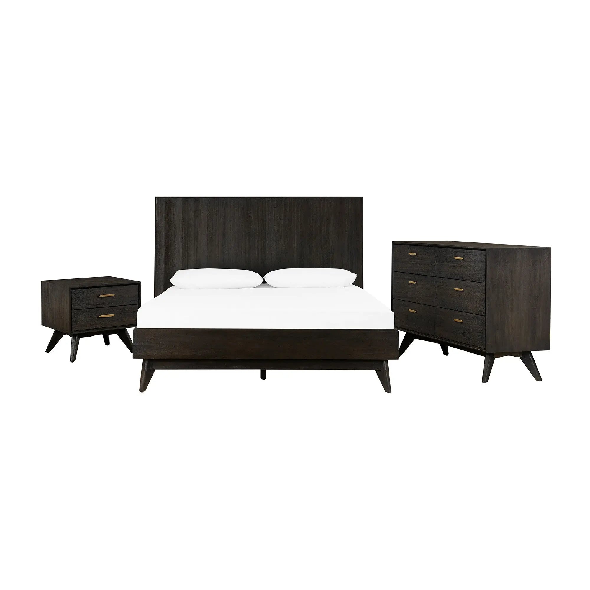 63" Brown Solid Wood Six Drawer Dresser - GreatEagleInc