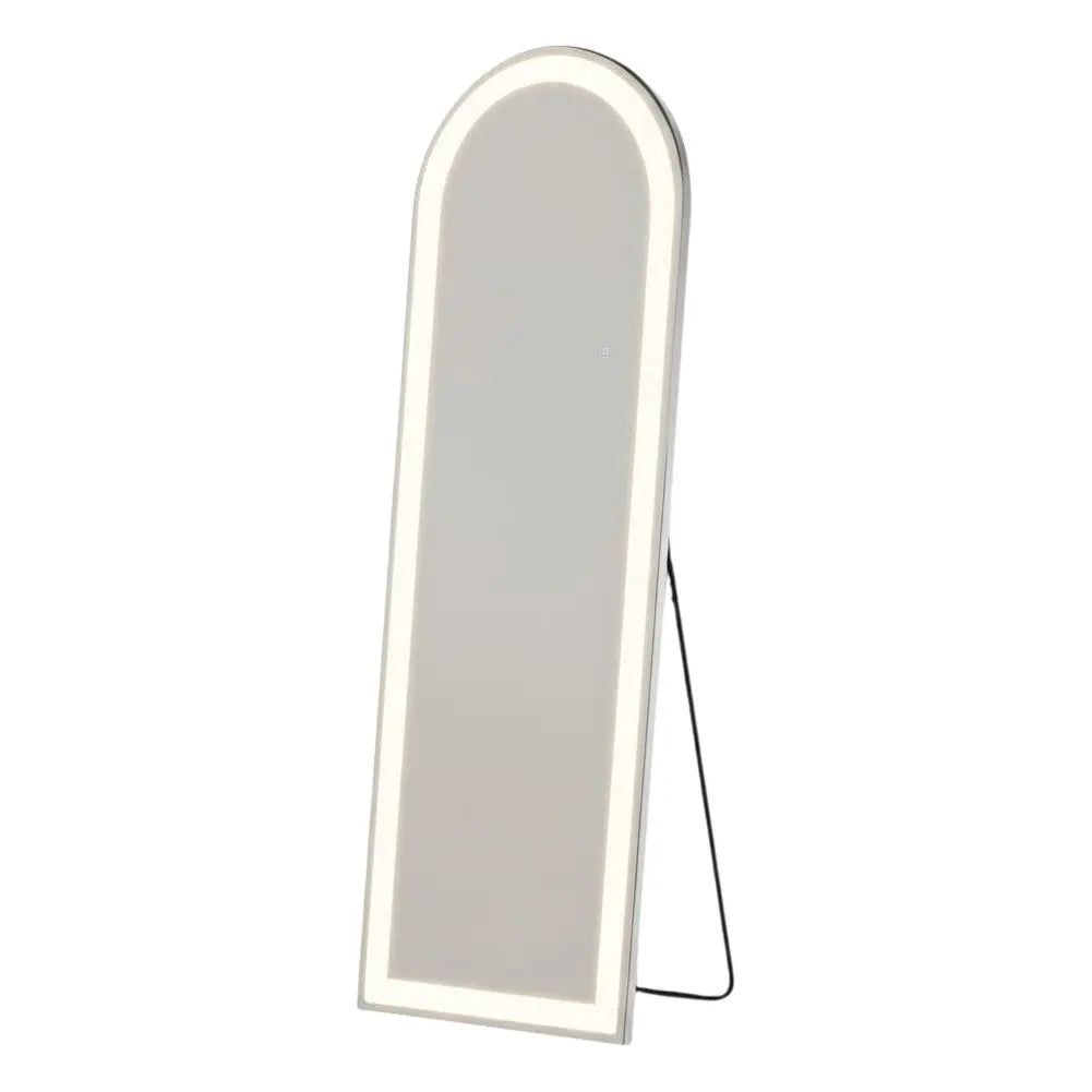 63" Clear Arch Lighted Freestanding and Wall Mount Frameless Full Length Mirror - GreatEagleInc