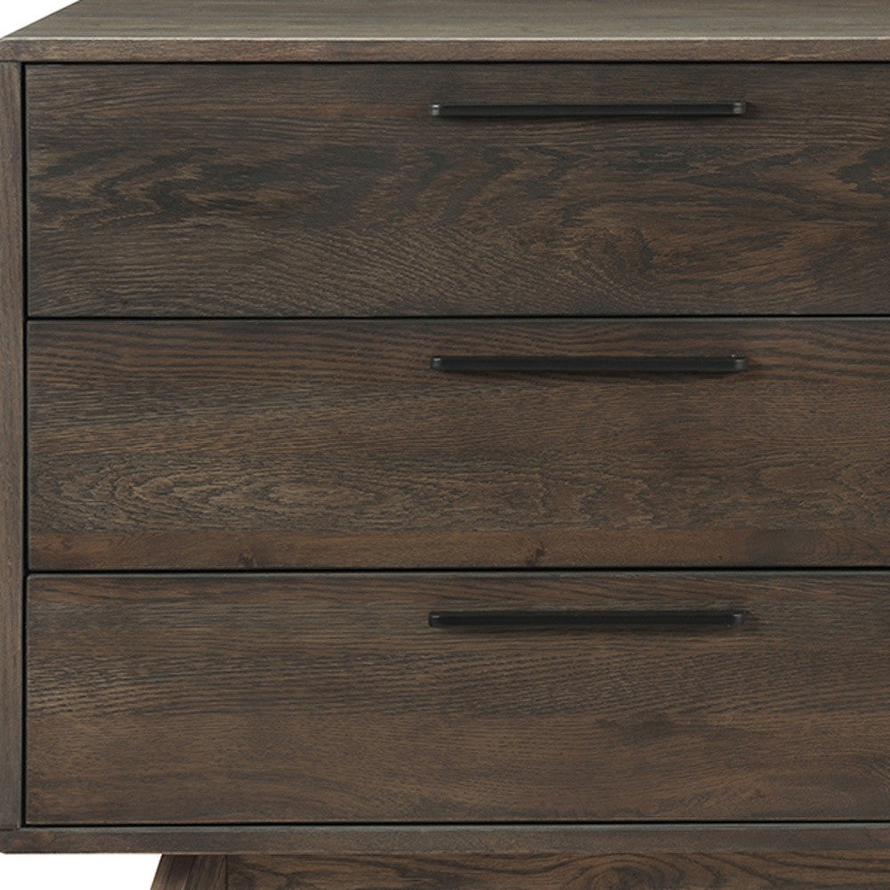 63" Dark Brown Solid Wood Six Drawer Double Dresser - GreatEagleInc