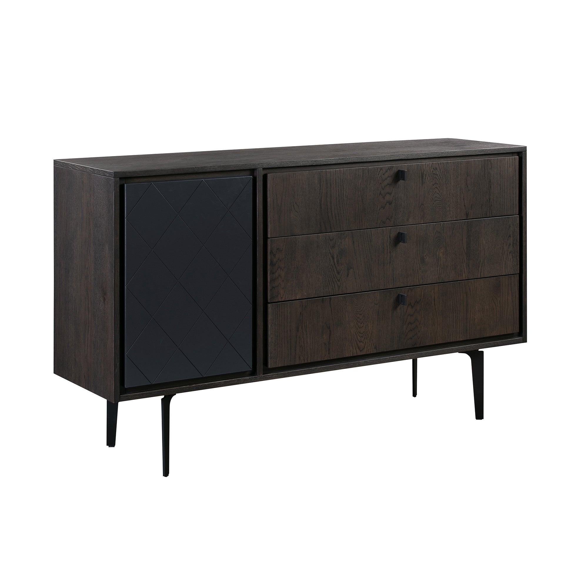 63" Gray Solid Wood Three Drawer Dresser - GreatEagleInc