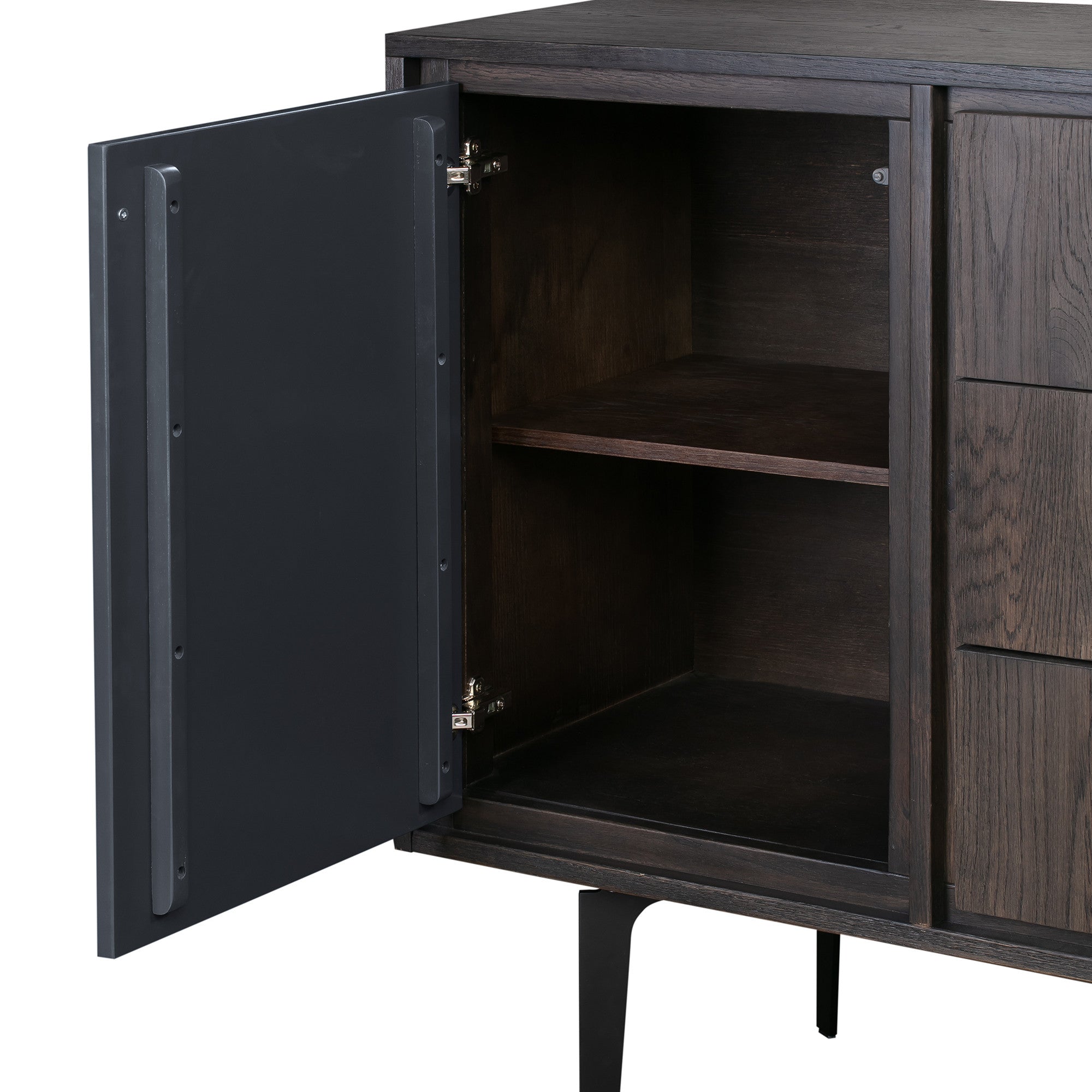 63" Gray Solid Wood Three Drawer Dresser - GreatEagleInc