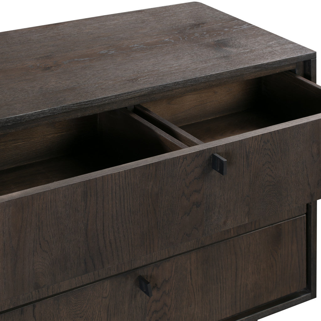 63" Gray Solid Wood Three Drawer Dresser - GreatEagleInc