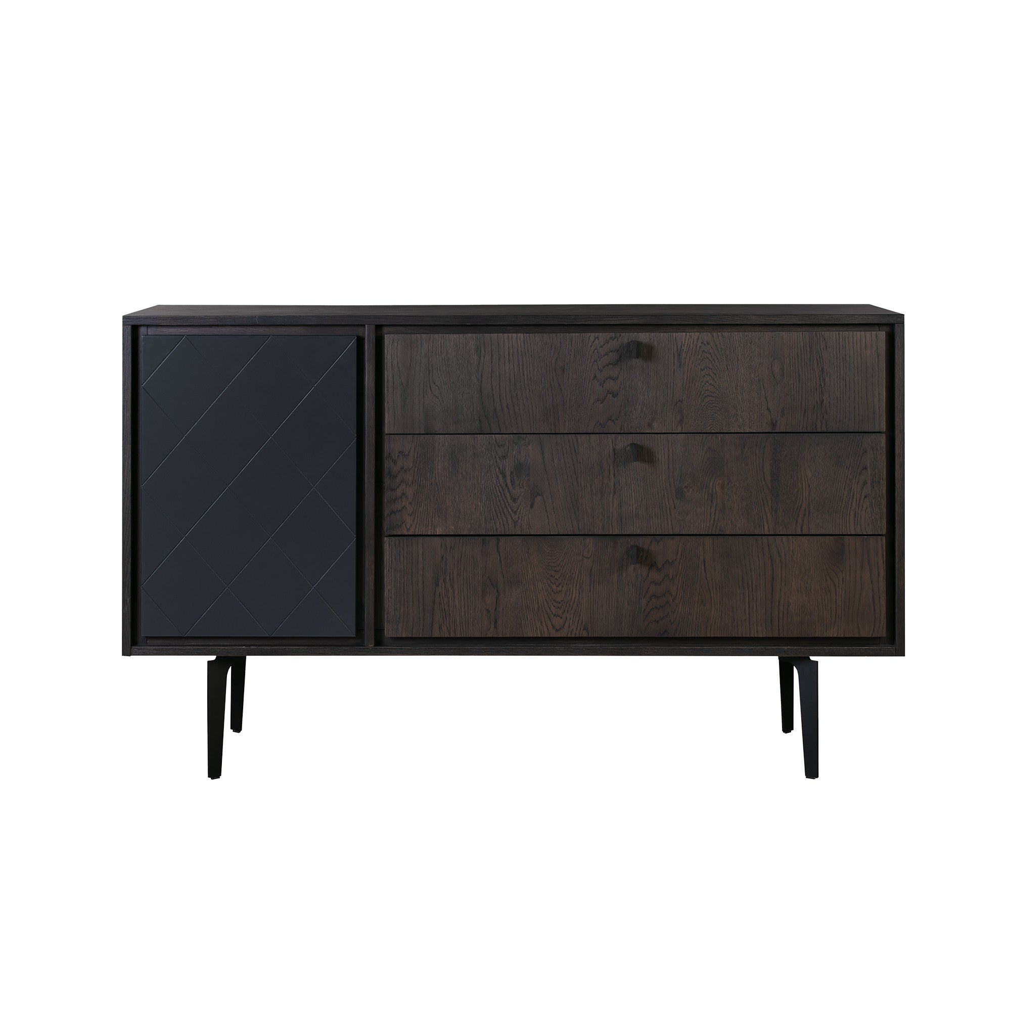 63" Gray Solid Wood Three Drawer Dresser - GreatEagleInc