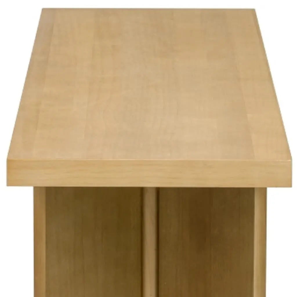 63" Natural Wood Coffee Table Homeroots Living Room