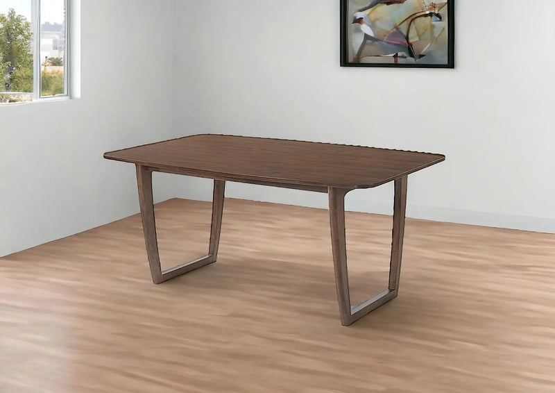 63" Walnut Rectangular Dining Table Homeroots Kitchen & Dining