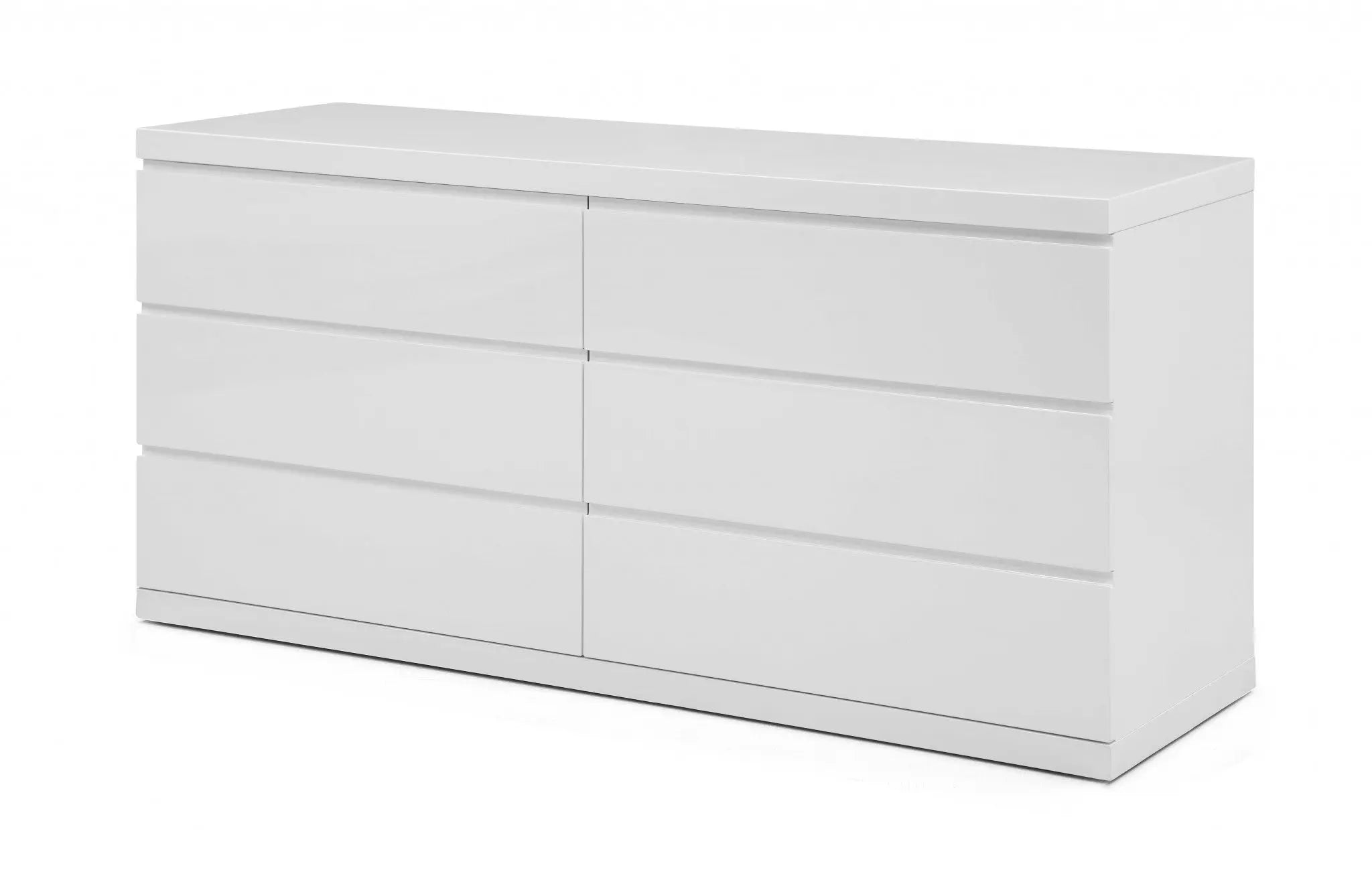 63" White Solid Wood Six Drawer Double Dresser - GreatEagleInc