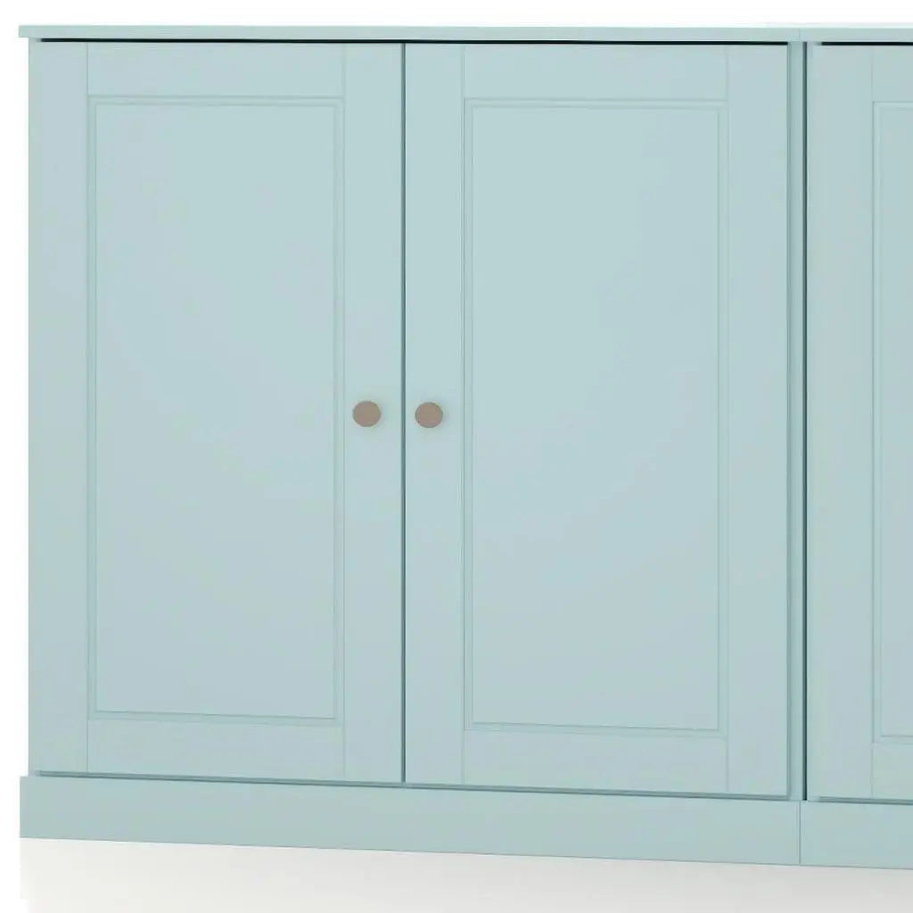 64" Aqua Solid Wood Sideboard With Two Doors Homeroots Kitchen & Dining
