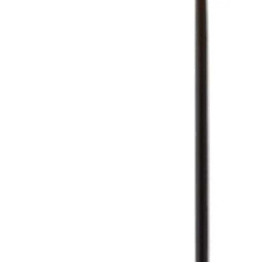 64" Beige And Black Tray Table Floor Lamp With Beige Fabric Drum Shade - GreatEagleInc