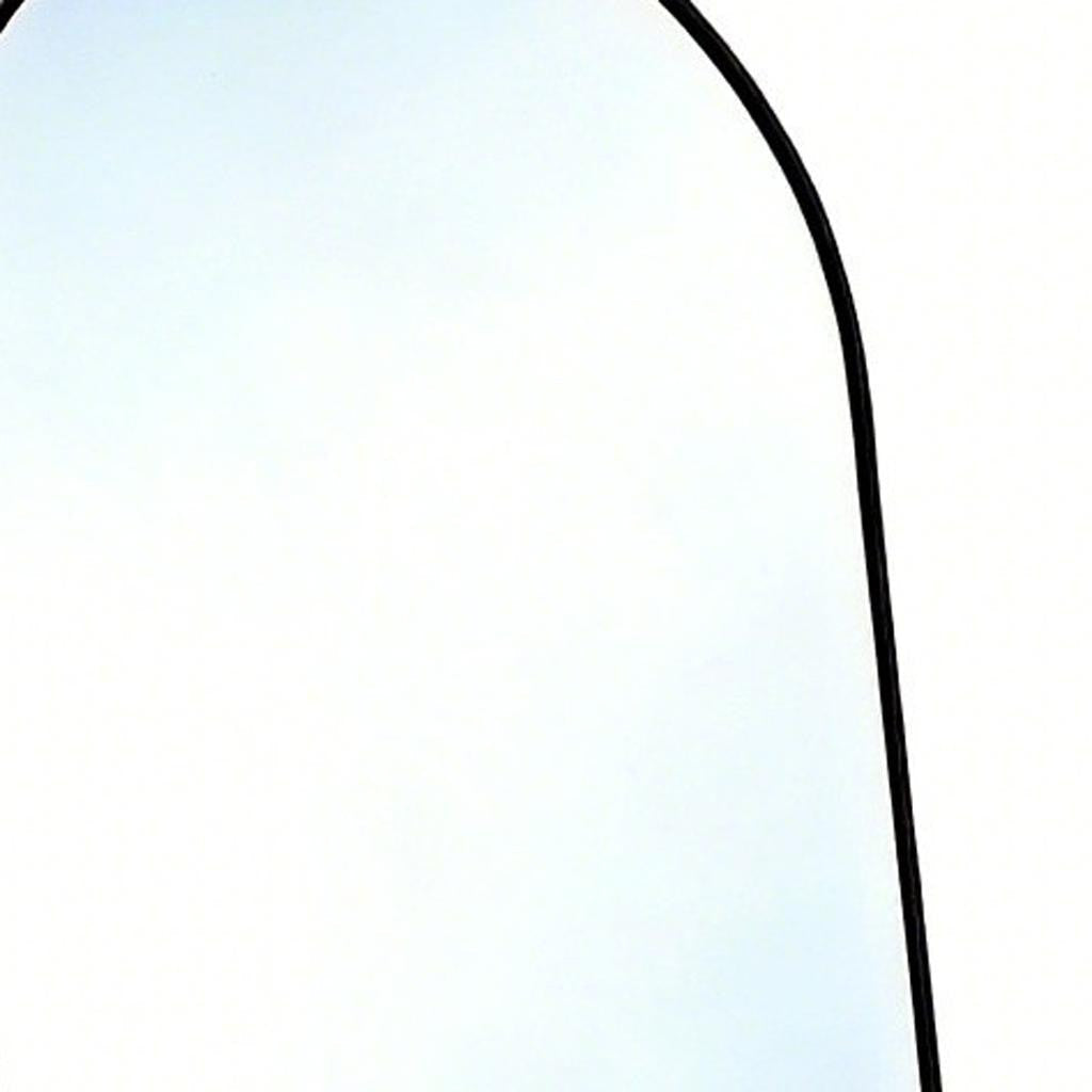 64" Black Aluminum Arch Freestanding And Wall Mounted Framed Full Length Mirror Homeroots Bed & Bath