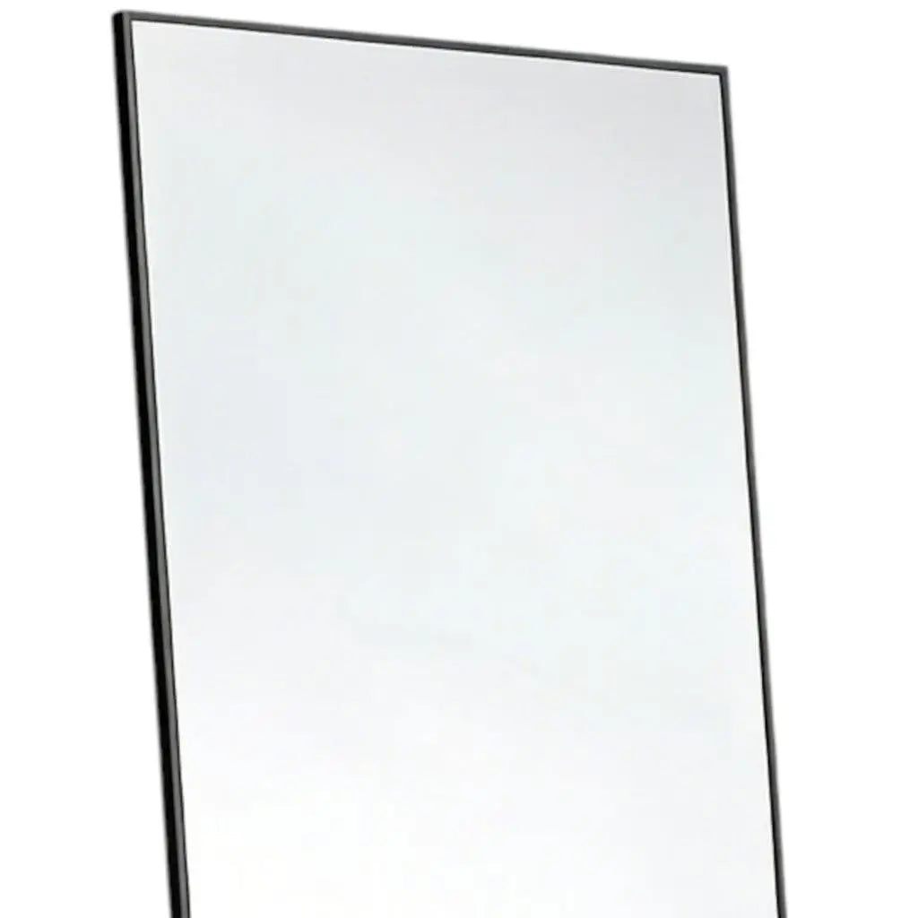 64" Black Aluminum Freestanding And Wall Mounted Framed Full Length Mirror Homeroots Bed & Bath