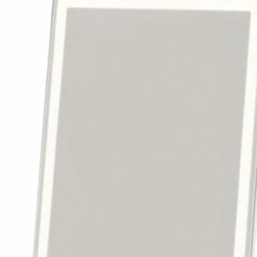 64" Clear Lighted Freestanding and Wall Mount Frameless Full Length Mirror Homeroots Bed & Bath