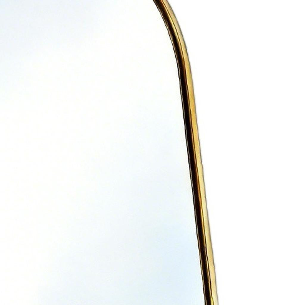 64" Gold Aluminum Arch Freestanding And Wall Mounted Framed Full Length Mirror Homeroots Bed & Bath