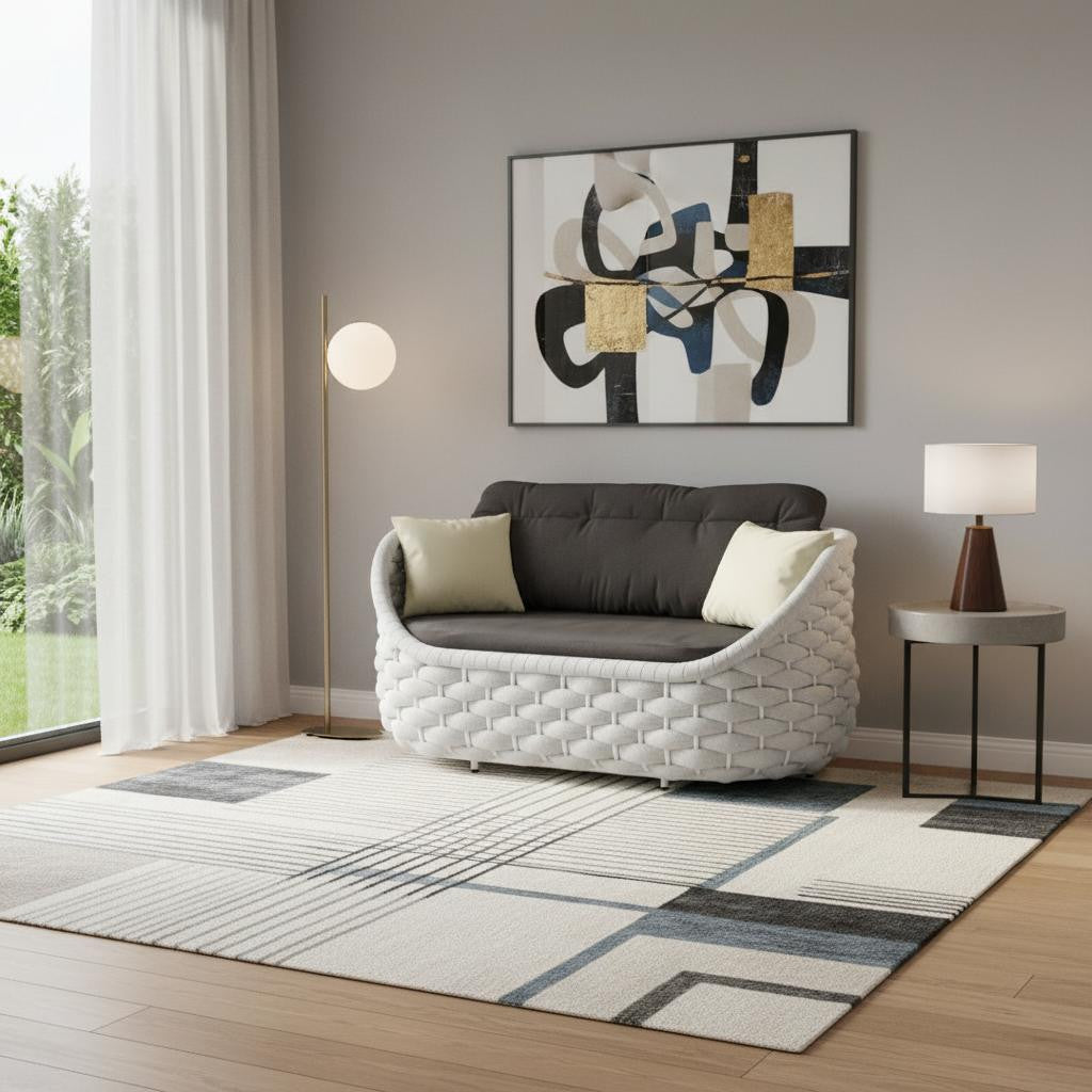 64" Gray Polypropylene Olefin Sofa - GreatEagleInc
