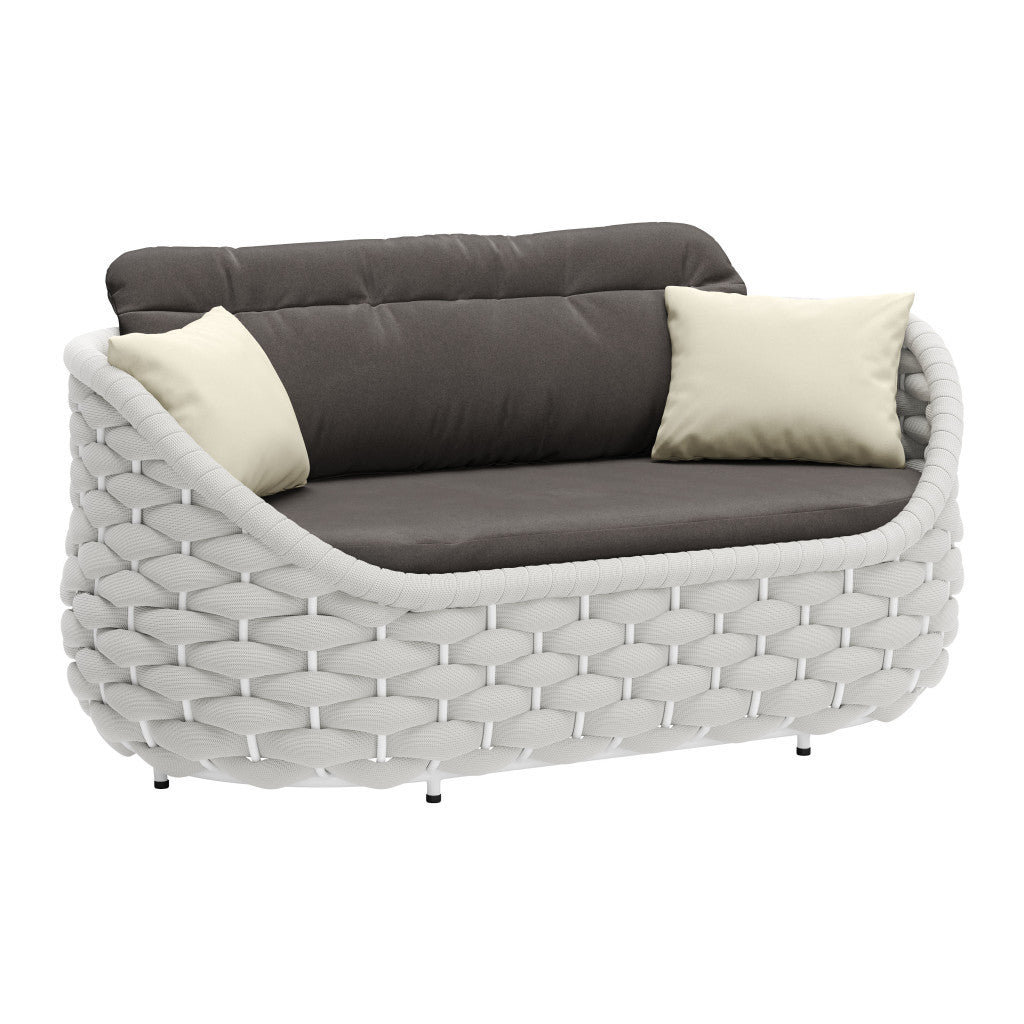 64" Gray Polypropylene Olefin Sofa - GreatEagleInc