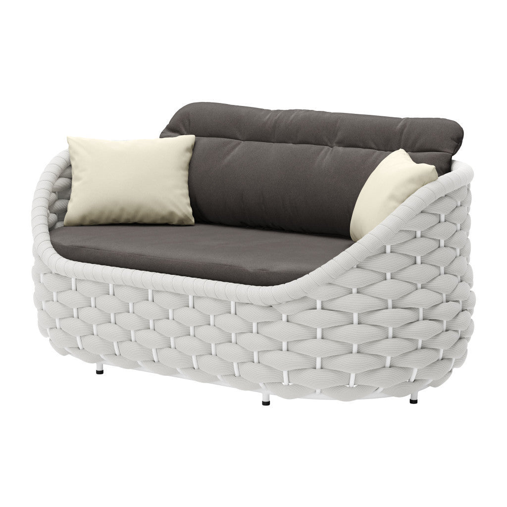 64" Gray Polypropylene Olefin Sofa - GreatEagleInc