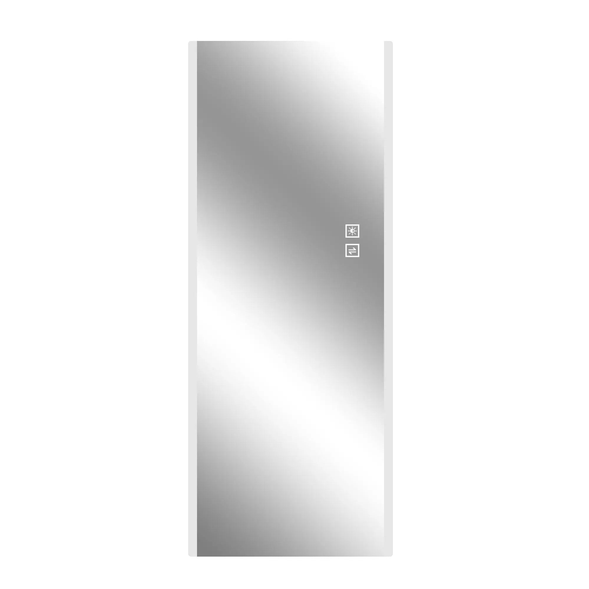 65" Silver Lighted Wall Mounted And Leaning Frameless Full Length Hanging Mirror Homeroots Bed & Bath
