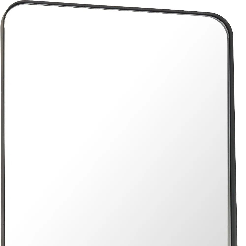 66" Black Steel Framed Full Length Mirror Homeroots Bed & Bath