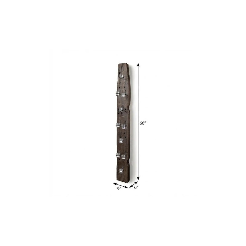 66" Brown Metal Hurricane Candle Holder Homeroots Home Decor