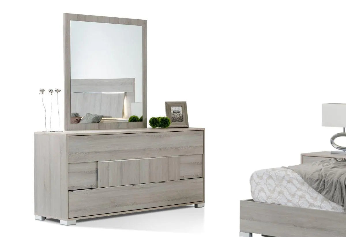 66" Gray Wood Three Drawer Double Dresser Homeroots Bed & Bath