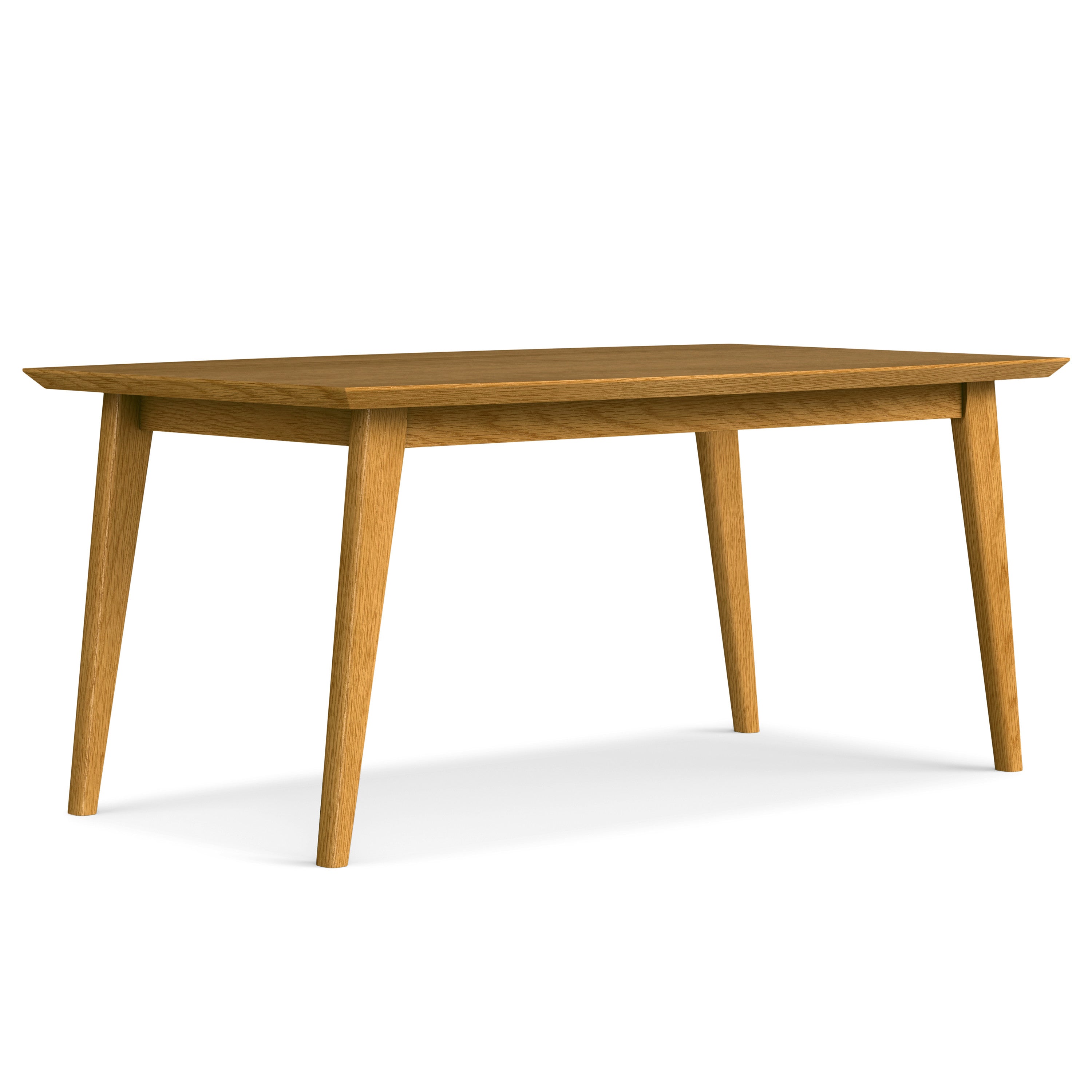 66" Oak Wood Dining Table Homeroots Kitchen & Dining
