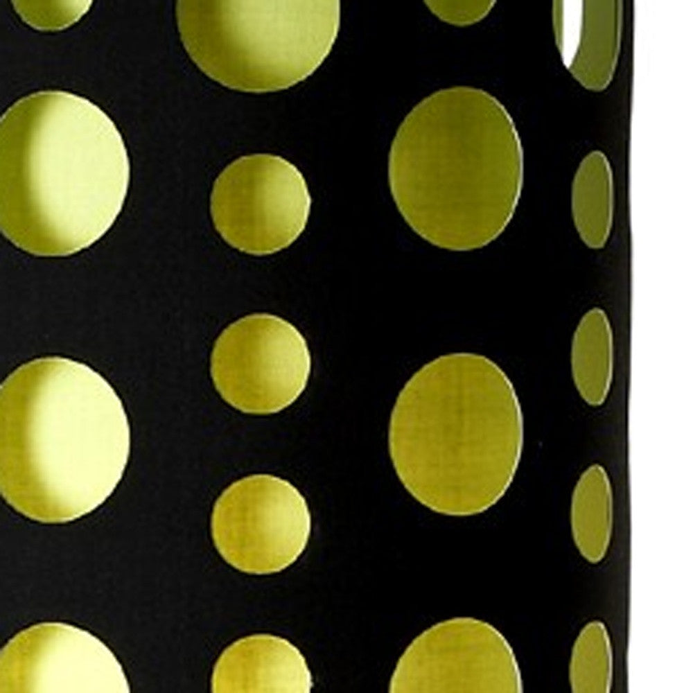 66" Steel Novelty Floor Lamp With Black And Green Drum Shade - GreatEagleInc