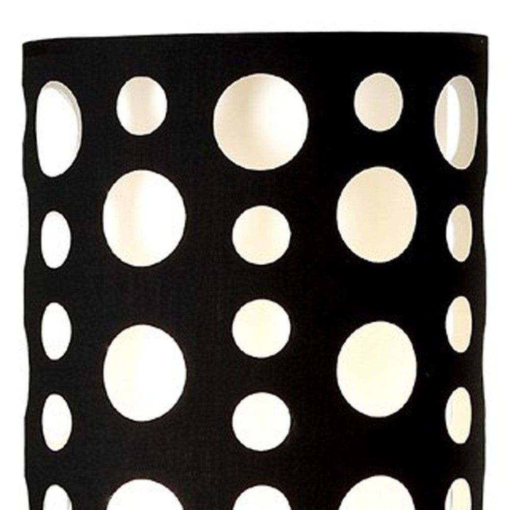 66" Steel Novelty Floor Lamp With Black And White Drum Shade - GreatEagleInc