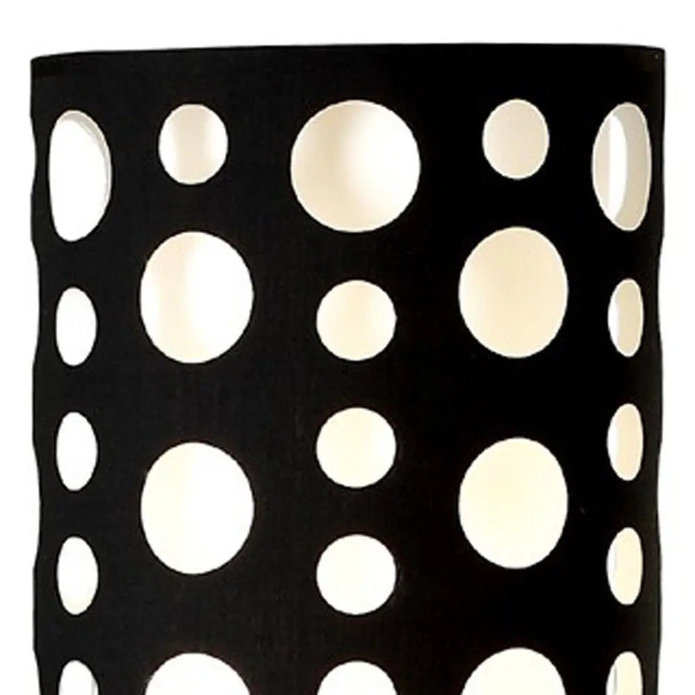 66" Steel Novelty Floor Lamp With Black And White Drum Shade - GreatEagleInc
