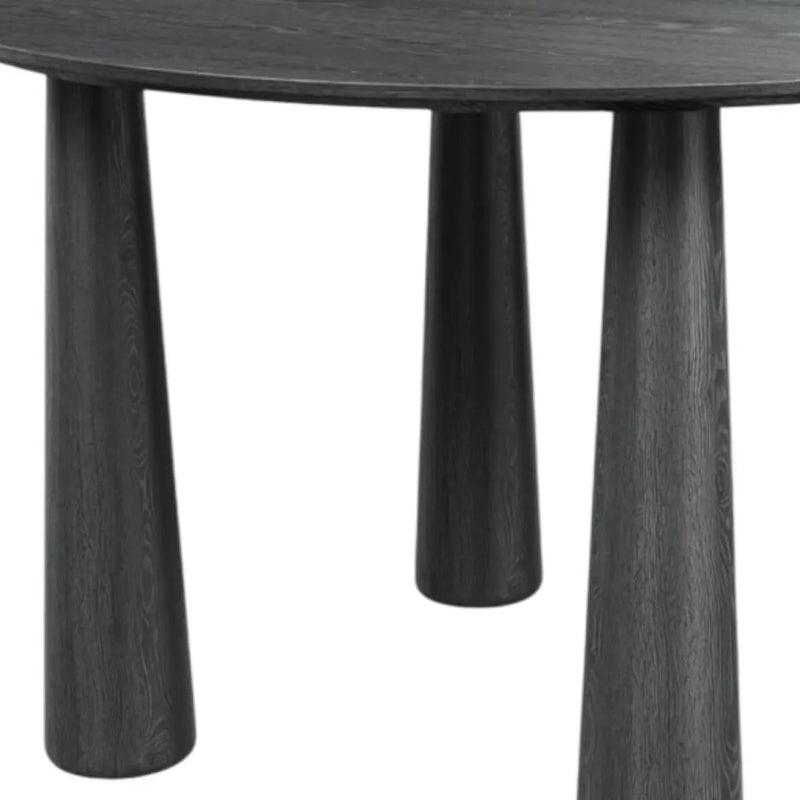 67" Black Solid Wood Oval Dining Table Homeroots Kitchen & Dining
