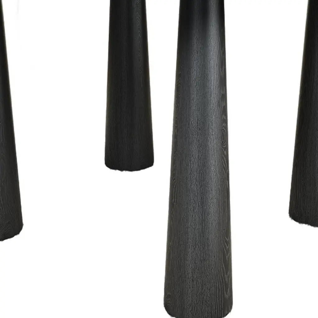 67" Black Solid Wood Oval Dining Table Homeroots Kitchen & Dining