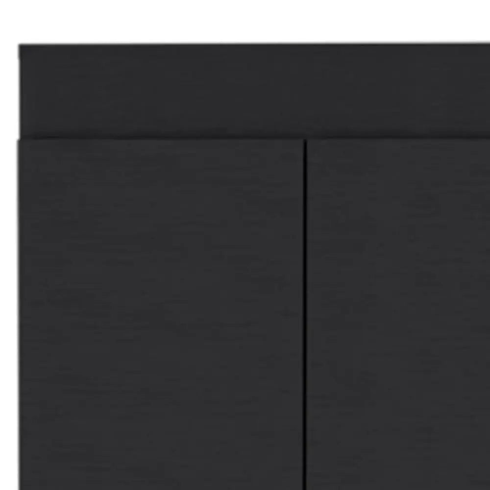 67" Black Wood Pantry Or Storage Closet - GreatEagleInc
