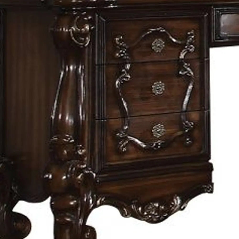 67" Brown Vanity Table With Seven Drawers Homeroots Living Room