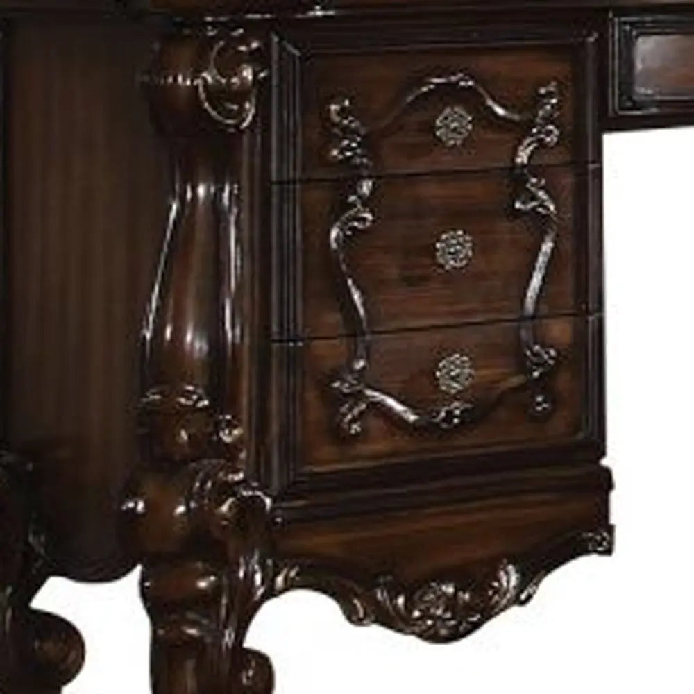 67" Brown Vanity Table With Seven Drawers Homeroots Living Room
